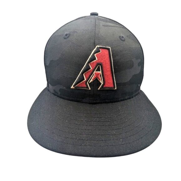 Arizona Diamondbacks New Era 59FIFTY Camo Fitted Hat 7 1/2 Black on black - Picture 1 of 8